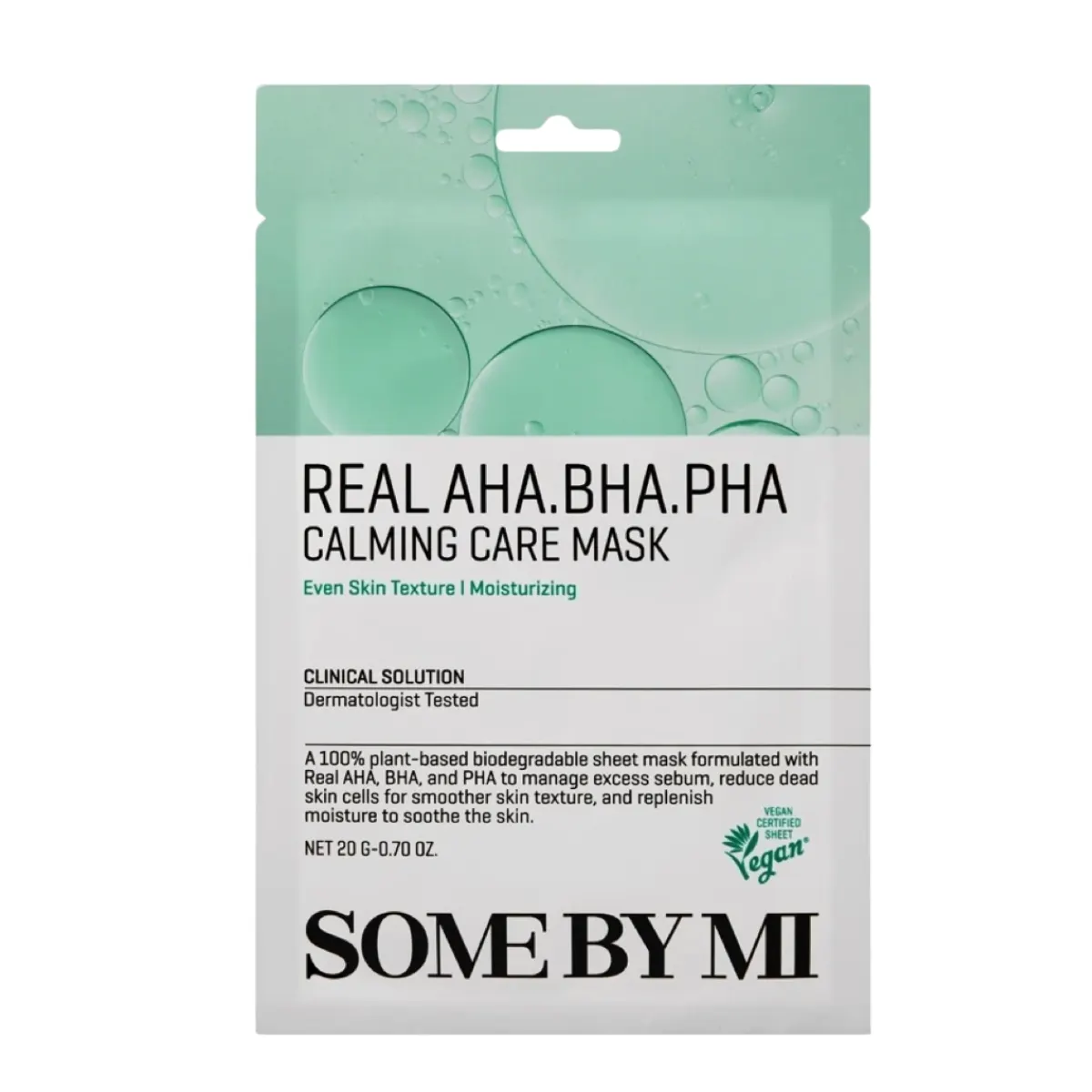 SOME BY MI – Real AHA-BHA-PHA Calming Care Mask – 1pc1 SOME BY MI – Real AHA-BHA-PHA Calming Care Mask - Image 1